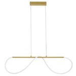 Suspensie Nova Luce Tiriac, finisaj auriu satinat, 29 W, cod 9548103
