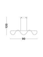 Suspensie Nova Luce Tiriac, finisaj auriu satinat, 29 W, cod 9548103 - imagine 4