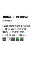 Suspensie Nova Luce Tiriac, finisaj auriu satinat, 29 W, cod 9548103 - imagine 5