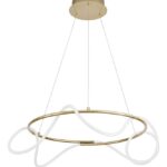 Suspensie Nova Luce Tiriac, finisaj auriu satinat, 43 W, cod 9548104