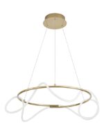 Suspensie Nova Luce Tiriac, finisaj auriu satinat, 43 W, cod 9548104
