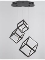 Suspensie Nova Luce Gabbia, finisaj negru mat, 110 W, cod 9818231 - imagine 6