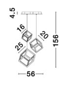 Suspensie Nova Luce Gabbia, finisaj negru mat, 110 W, cod 9818231 - imagine 9