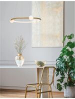 Suspensie Nova Luce Celia, culoare auriu mat, led 36W, cod 9820600 - imagine 2