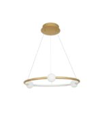 Suspensie Nova Luce Celia, culoare auriu mat, led 36W, cod 9820600