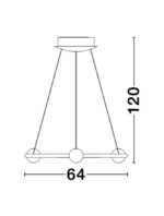 Suspensie Nova Luce Celia, culoare auriu mat, led 36W, cod 9820600 - imagine 6