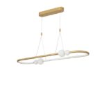 Suspensie Nova Luce Celia, culoare auriu mat, led 44.2W, cod 9820602