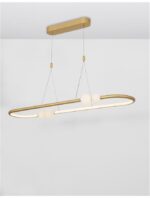 Suspensie Nova Luce Celia, culoare auriu mat, led 44.2W, cod 9820602 - imagine 7