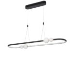 Suspensie Nova Luce Celia, culoare negru mat, led 44.2W, cod 9820603