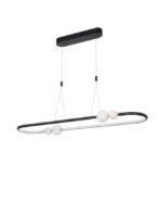 Suspensie Nova Luce Celia, culoare negru mat, led 44.2W, cod 9820603