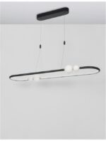 Suspensie Nova Luce Celia, culoare negru mat, led 44.2W, cod 9820603 - imagine 7