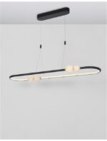 Suspensie Nova Luce Celia, culoare negru mat, led 44.2W, cod 9820603 - imagine 3