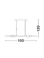 Suspensie Nova Luce Celia, culoare auriu mat, led 44.2W, cod 9820602 - imagine 5