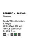Plafoniera Nova Luce Pertino, finisaj alb mat, 30 W, cod 9853671 - imagine 3