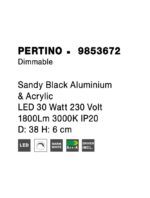 Plafoniera Nova Luce Pertino, finisaj negru mat, 30 W, cod 9853672 - imagine 7