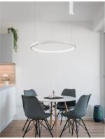 Suspensie Nova Luce Pertino, finisaj alb mat, 38 W, cod 9853681 - imagine 4