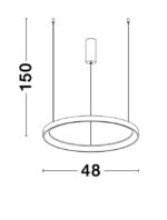 Suspensie Nova Luce Pertino, finisaj alb mat, 38 W, cod 9853681 - imagine 5