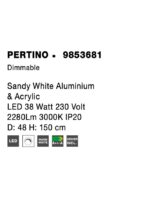 Suspensie Nova Luce Pertino, finisaj alb mat, 38 W, cod 9853681 - imagine 6