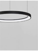 Suspensie Nova Luce Pertino, finisaj negru mat, 38 W, cod 9853682 - imagine 4