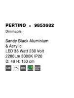 Suspensie Nova Luce Pertino, finisaj negru mat, 38 W, cod 9853682 - imagine 6