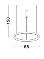 Suspensie Nova Luce Pertino, finisaj negru mat, 48 W, cod 9853684 - imagine 6