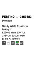 Suspensie Nova Luce Pertino, finisaj alb mat, 48 W, cod 9853683 - imagine 7