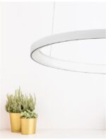Suspensie Nova Luce Pertino, finisaj alb mat, 60 W, cod 9853685 - imagine 4