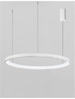 Suspensie Nova Luce Pertino, finisaj alb mat, 60 W, cod 9853685 - imagine 3