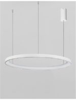 Suspensie Nova Luce Pertino, finisaj alb mat, 60 W, cod 9853685 - imagine 2