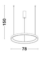 Suspensie Nova Luce Pertino, finisaj negru mat, 60 W, cod 9853686 - imagine 5