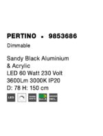 Suspensie Nova Luce Pertino, finisaj negru mat, 60 W, cod 9853686 - imagine 6