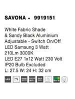 Veioza Nova Luce Savona, culoare negru mat, cod 9919151 - imagine 9
