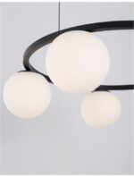 Suspensie Nova Luce Joline, culoare negru mat, led 40W, cod 9919603 - imagine 4