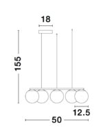 Suspensie Nova Luce Joline, culoare negru mat, led 40W, cod 9919603 - imagine 7