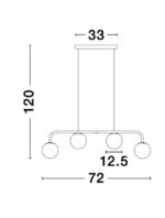 Suspensie Nova Luce Joline, culoare negru mat, led 32W, cod 9919604 - imagine 6
