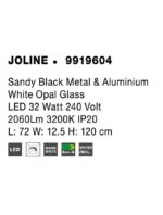 Suspensie Nova Luce Joline, culoare negru mat, led 32W, cod 9919604 - imagine 5