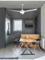 Plafoniera cu ventilator Nova Luce Flow, finisaj alb mat, 37W, cod 9953198 - imagine 5