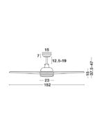 Plafoniera cu ventilator Nova Luce Flow, finisaj alb mat, 37W, cod 9953198 - imagine 2