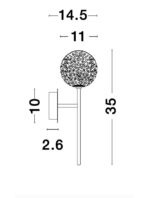 Aplica Nova Luce Mirano, culoare auriu satinat, led G9 1x5W, cod 9960271 - imagine 6