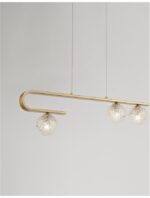Suspensie Nova Luce Mirano, culoare auriu satinat, led G9 3x5W, cod 9960272 - imagine 2