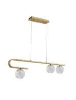 Suspensie Nova Luce Mirano, culoare auriu satinat, led G9 3x5W, cod 9960272