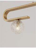 Suspensie Nova Luce Mirano, culoare auriu satinat, led G9 3x5W, cod 9960272 - imagine 3
