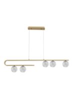 Suspensie Nova Luce Mirano, culoare auriu satinat, led G9 5x5W, cod 9960273