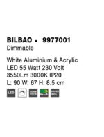 Aplica Nova Luce Bilbao, culoare alb mat, led 55W, cod 9977001 - imagine 7