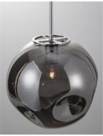 Pendul Nova Luce Mayan, culoare crom metal, led E27 1x12W, cod 9988103 - imagine 4