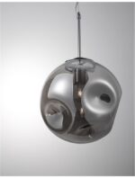 Pendul Nova Luce Mayan, culoare crom metal, led E27 1x12W, cod 9988103 - imagine 3