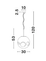 Pendul Nova Luce Mayan, culoare crom metal, led E27 1x12W, cod 9988103 - imagine 6