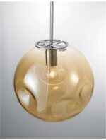 Pendul Nova Luce Mayan, culoare crom metal champagne, led E27 1x12W, cod 9988104 - imagine 2