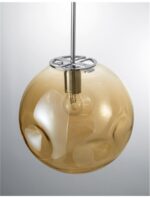 Pendul Nova Luce Mayan, culoare crom metal champagne, led E27 1x12W, cod 9988104 - imagine 3