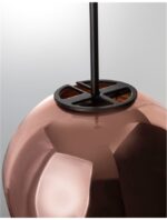 Pendul Nova Luce Mayan, culoare crom metal cooper, led E27 1x12W, cod 9988105 - imagine 3